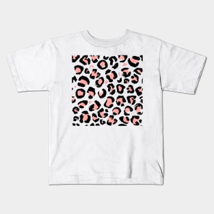 Red Leopard Print Kids T-Shirt